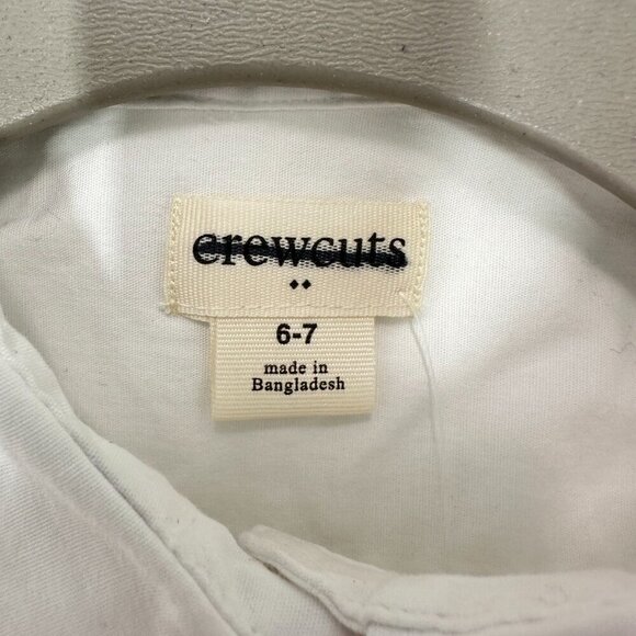 J. Crew Factory Girls' White‎ cotton-blend button-up shirt Size 6/7 School NWT - Picture 5 of 5